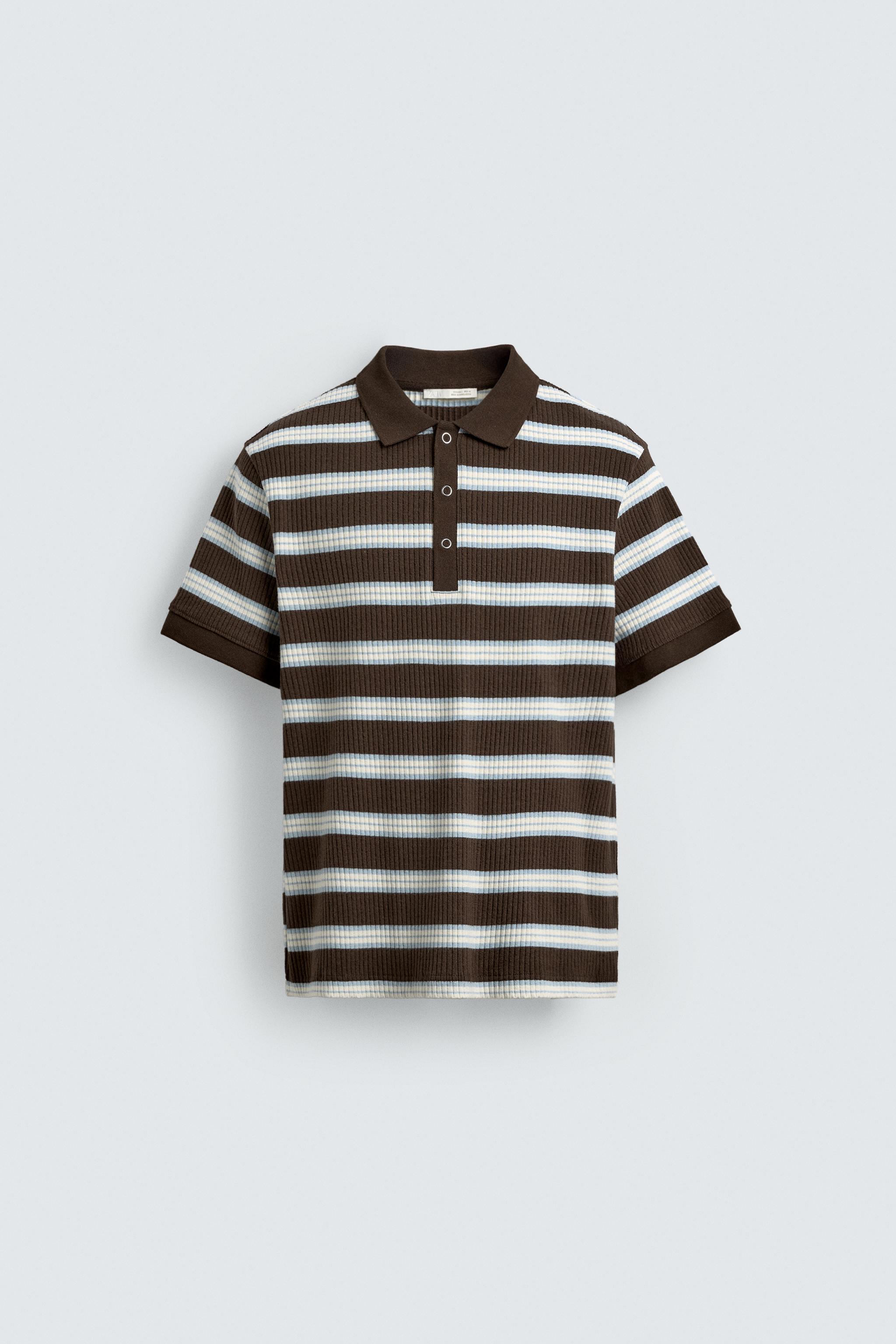 VERTICAL TEXTURED POLO SHIRT